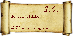 Seregi Ildikó névjegykártya