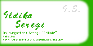 ildiko seregi business card